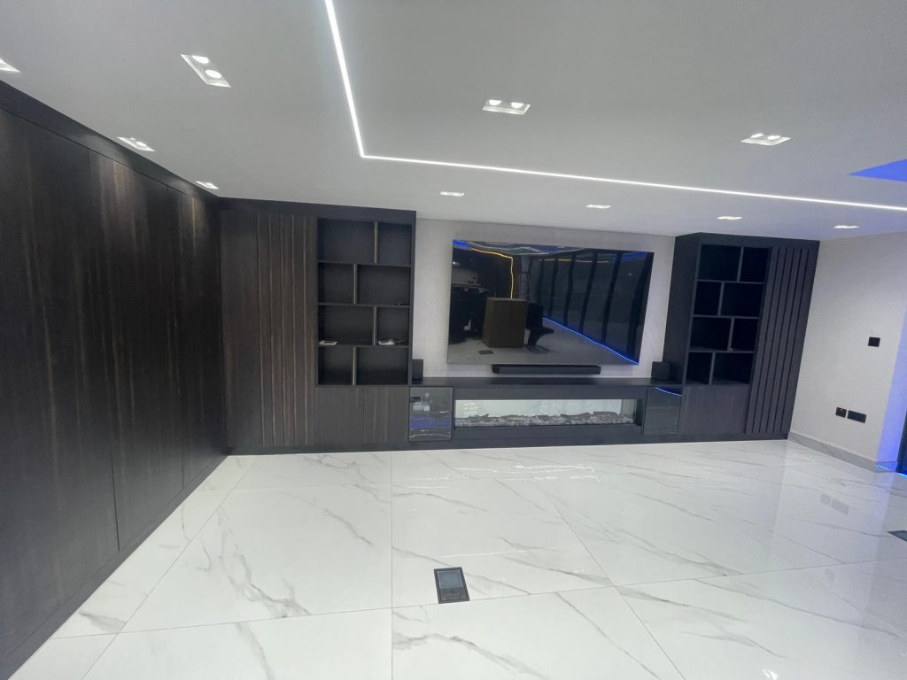Media wall and shadow gap - VED Construction