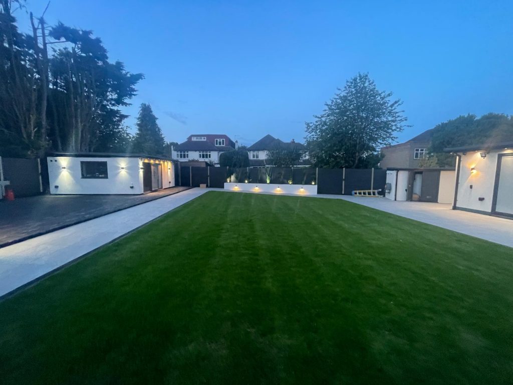 Rear elevation and lawn - VED Construction