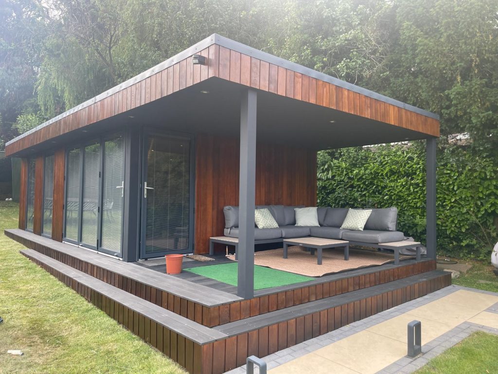 Timber-clad canopy extension - VED Construction