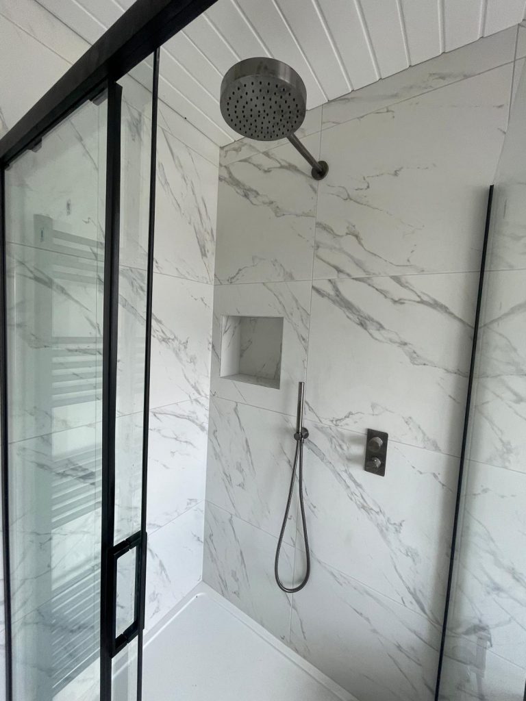 Recessed shower niche - VED Construction